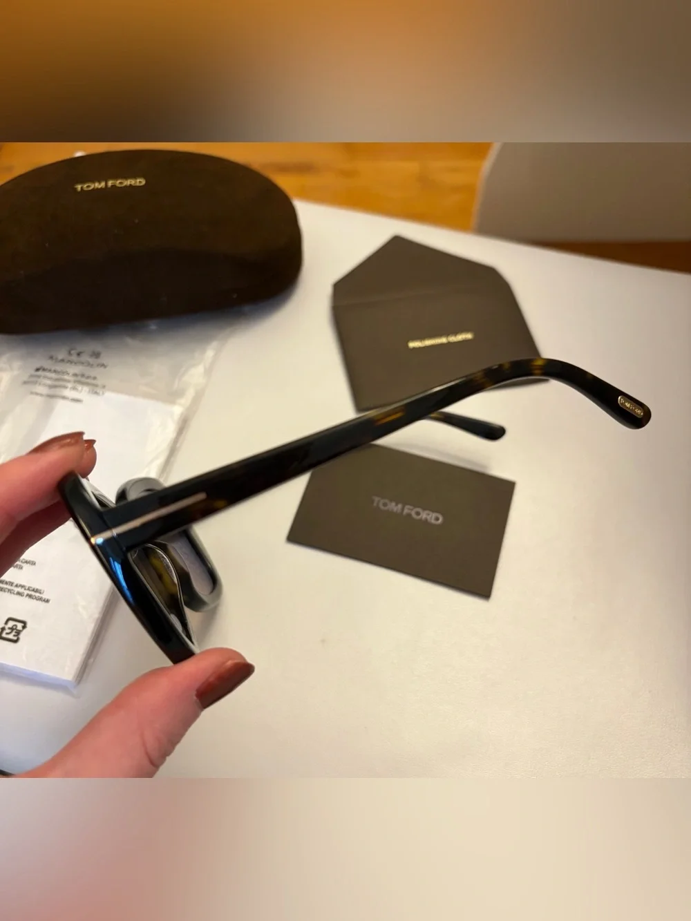 Tom Ford FT1008 52F Maeve Butterfly Sunglasses - Dark Havana/Brown